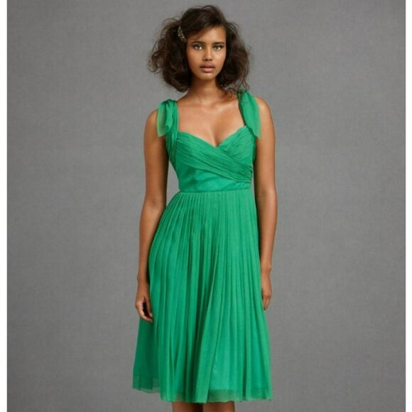 BHLDN Hitherto - Sway-And-Swirl Dress - Kelly Green - Picture 1 of 14